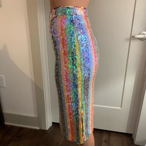 MIDI pencil skirt sequins
